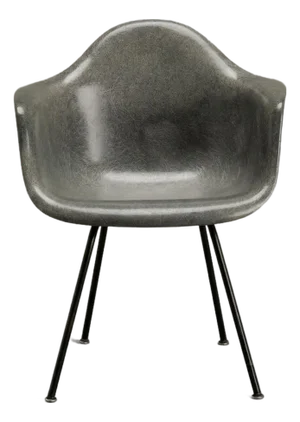 Herman Miller Eames Dax Arm Chair in Elephant Gray Fiberglass