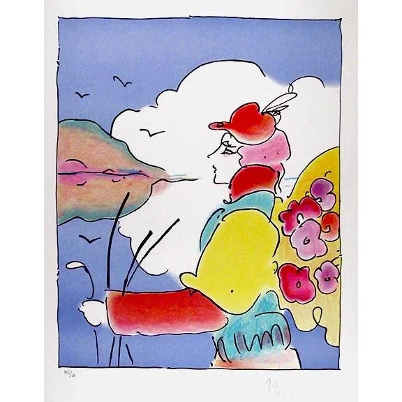Flower Angel Peter Max German/American (1937) Date: 1974 Lithograph, signed in pencil Edition of HC 12 Size: 26.5 in. x...