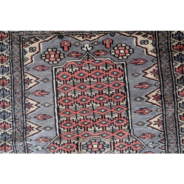 1950s, Handmade Vintage Uzbek Bukhara Rug 2.1' X 3.1' For Sale - Image 9 of 10
