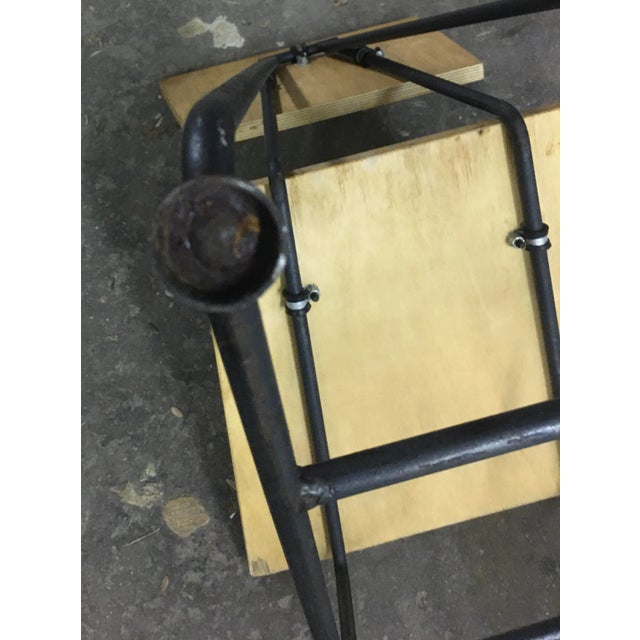 1990s Chipotle Chair by Bruce Gueswel Earlier Production Wood and Wrought Iron Industrial For Sale - Image 12 of 13