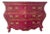Hand-Painted Rococo Revival Chest in Magenta and Gold For Sale