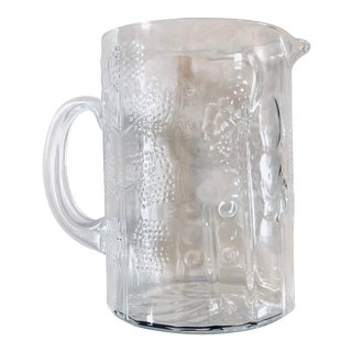 Littala Nuutajarvia Finland Flora (Oiva Toikka) Glass Pitcher For Sale