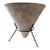 Mid-Century Swiss Willy Guhl Conical Planter With Black Metal Stand For Sale