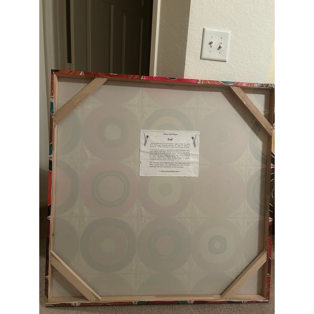 Offered for your consideration is a commanding, large-scale abstract work titled "Circular Reasoning III" by the artist...