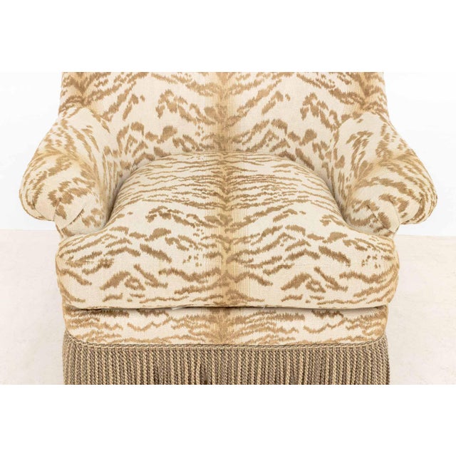 Tan Lee Jofa Tiger Print Upholstered Armchairs, Pair For Sale - Image 8 of 11