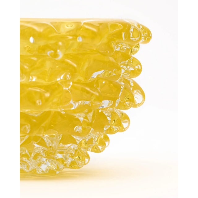 Yellow Murano Glass Rostrate Bowl For Sale - Image 4 of 10