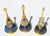Figurative 12 Italian Gilt Silver and Lapis String Instrument Place Card Holders Angeletti For Sale - Image 3 of 12