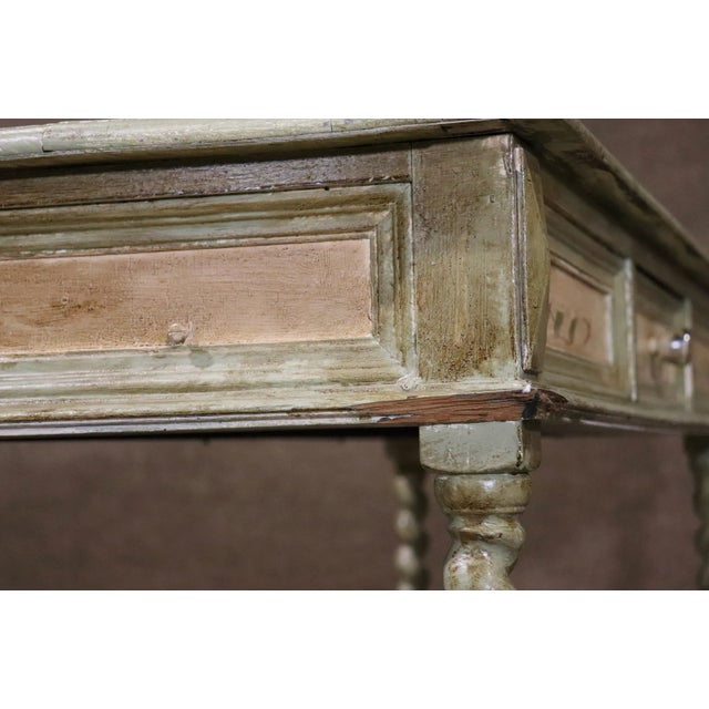 Mid 20th Century Painted Primitive Console Table For Sale - Image 11 of 12