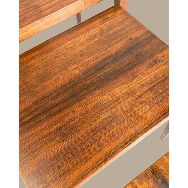 Nesting Tables attributed to Severin Hansen Jr. for Haslev Møbelsnedkeri, Denmark, 1960s, Set of 3 For Sale - Image 6 of 8