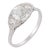 1920s Art Deco Gia 1.07 Carat Diamond 18k White Gold Ring, Size 9 For Sale