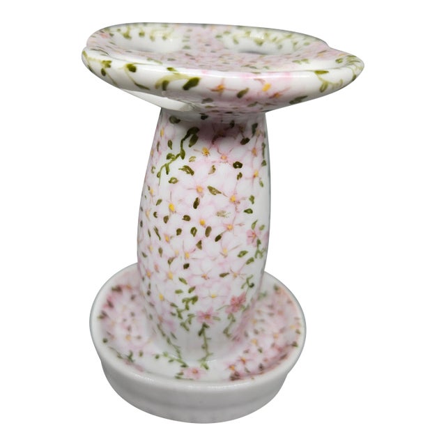 Vintage Porcelain Handpainted Toothbrush Holder, Japan For Sale