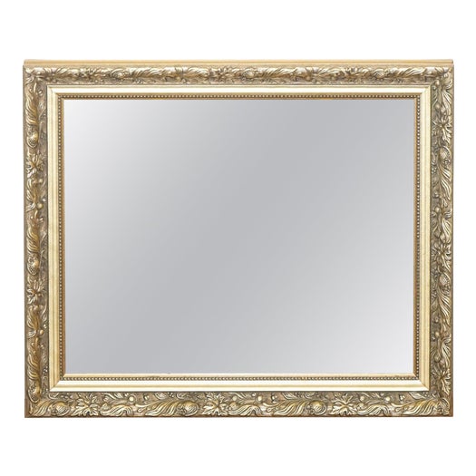 Vintage Gold Ornate Bevelled Wall Mirror For Sale