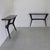 Ico Parisi Console Tables in Black Lacquered Walnut with Brass Details and Glass Top attributed to Ico Parisi, 1950s, Set of 2 For Sale - Image 4 of 7