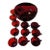 Vintage Anchor Hocking Royal Ruby Red Glass Punch Bowl Set 1 Bowl & 12 Cups - 13 Pieces For Sale