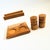 Late 20th Century Vintage Wood Salt and Pepper Shaker Set With Lucite Napkin Holder by Baker, Hart & Stuart For Sale - Image 5 of 13