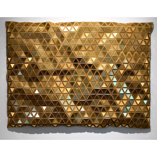 Golden opportunity is a contemporary and parametric wall sculpture. Made from oil lacquer paint and acrylic mirror on...