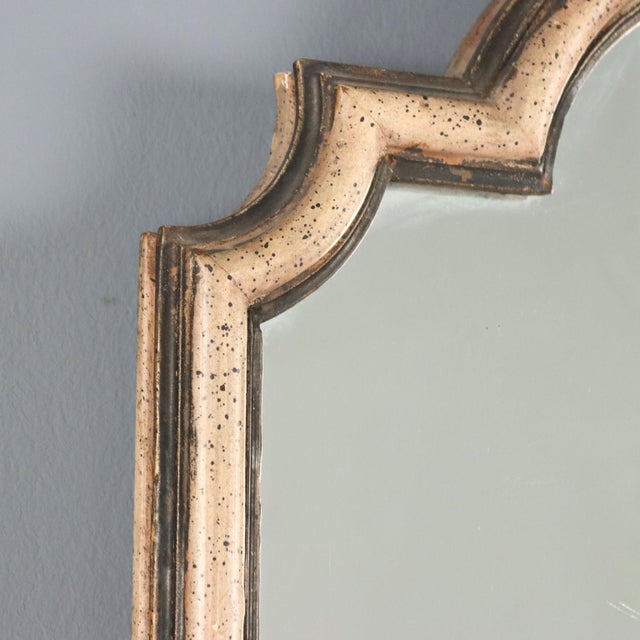 Wood Antique Italian Carved and Lacquered Wood Mirror, 1900s For Sale - Image 7 of 13