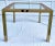 1960's Brass, Burl-Wood and Glass Parsons Side Table For Sale - Image 10 of 13
