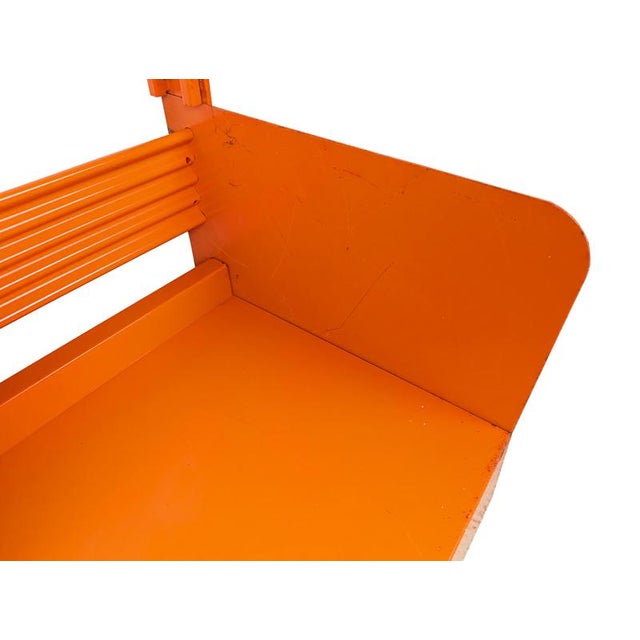 Orange Coral Steel Freestanding Congress Bookcase from Lips Vago, 1968 For Sale - Image 11 of 13