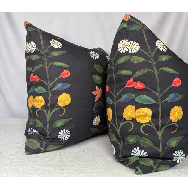 Transitional Lacefield Designs "Barcelona" in Ebony Costa 22" Pillows-a Pair For Sale - Image 3 of 3