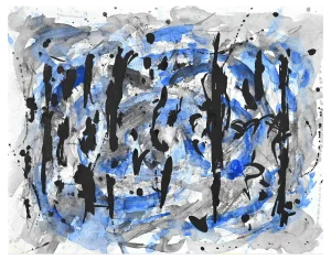 Stefano Alberici, Abstract Composition, Original Drawing, 1996