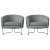 Metal 1960s Chrome Base Curved Lounge Chairs For Sale - Image 7 of 7