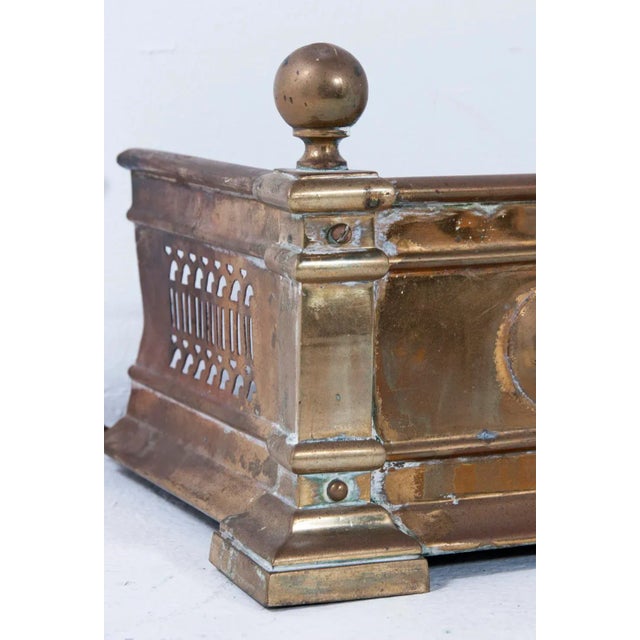English Brass Fire Fender For Sale - Image 4 of 7