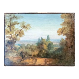 19th Century Continental French or Italian Plein Air Landscape Painting For Sale