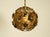 Gold Regency Floral Spherical Metal Ceiling Lamp, 1970s For Sale - Image 8 of 18
