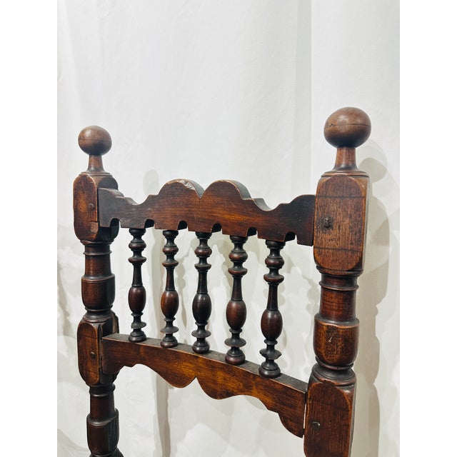 Set of 4 Early 19th Century Provincial Walnut Baroque Dining Chairs For Sale In Raleigh - Image 6 of 11