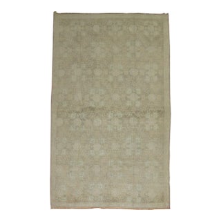 Pale Vintage Oushak Rug - 5'2" x 9'1" For Sale