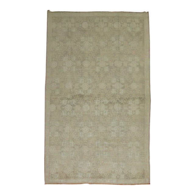 Pale Vintage Oushak Rug - 5'2" x 9'1" For Sale