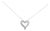 Sterling Silver 1/2 Cttw Diamond Heart Pendant Necklace For Sale