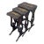 Regency Chinoiserie Nesting Tables With Gilt Scenes and Carved Feet For Sale