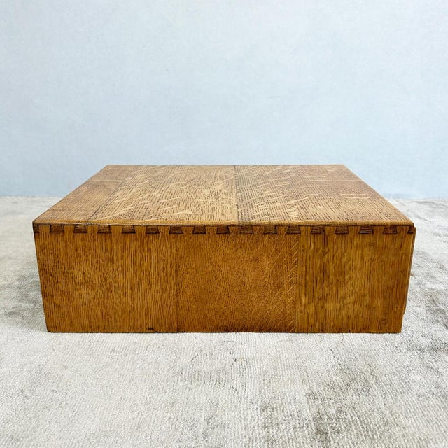 Oak Index Card Cabinet with Drawers, 1930s For Sale - Image 9 of 10