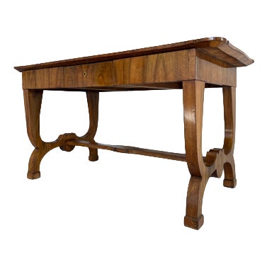 Biedermeier Desk in Walnut For Sale