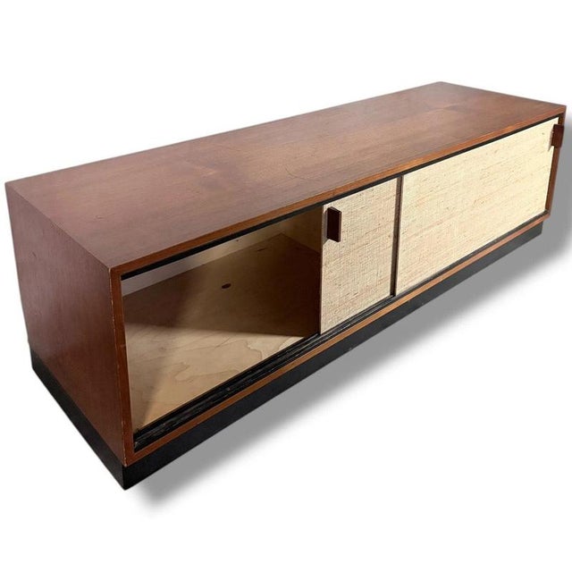 Mid-Century Teak Sideboard with Seagrass Doors from Florence Knoll For Sale - Image 10 of 11