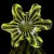 Vintage Venini Murano Signed Bianconi Black Yellow Filigrana Ribbons Italian Art Glass Decorative Fazzoletto Vase For Sale In Orlando - Image 6 of 7