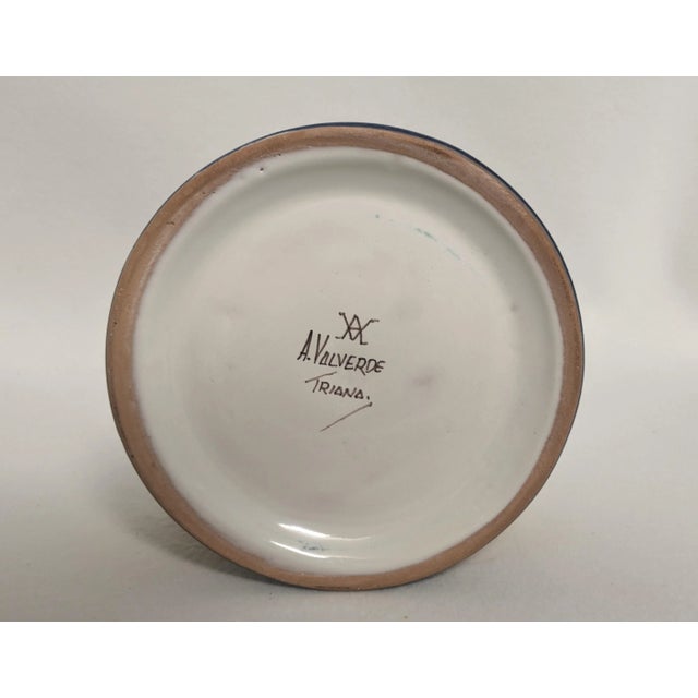 Spanish Triana Lidded Dish - Blue & Gold For Sale - Image 10 of 11