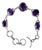 Vintage Amethyst and Sterling Silver Link Bracelet For Sale