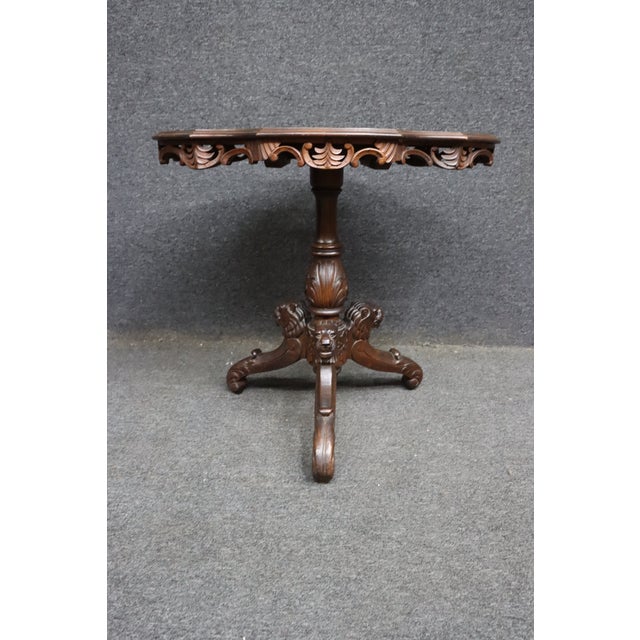Victorian Black Forest Style Marquetry Walnut & Satinwood Occasional Table For Sale - Image 11 of 15