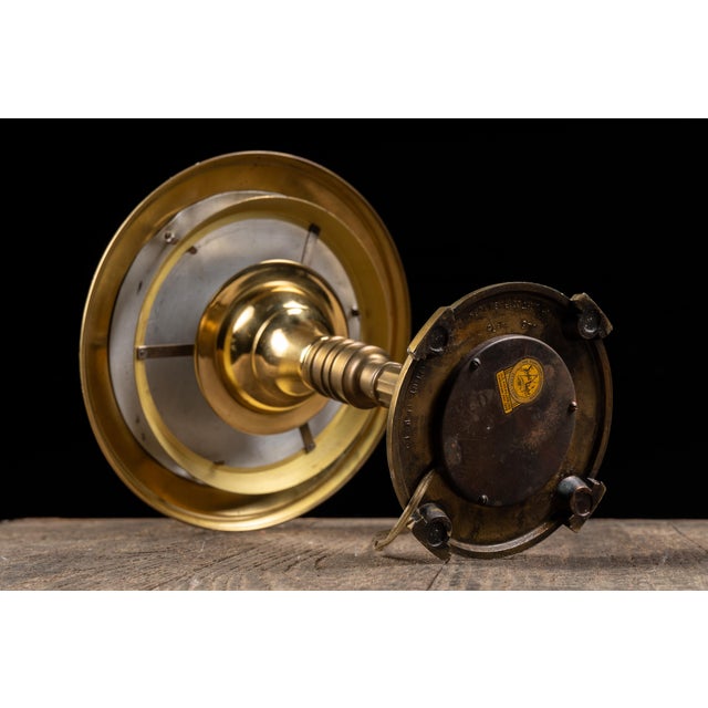 Art Deco Vintage Brass Sight Light Lamp For Sale - Image 3 of 10