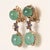 Vintage Emerald, Sapphire & Diamond Dangle Earrings 18K Gold | Circa 1970 These striking vintage dangle earrings from the...