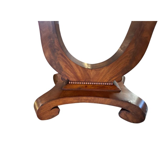 Lexington Regency Style Console Table With Lyre Base in Cherry For Sale - Image 9 of 12