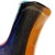 Ruby Red Vintage Murano Painterly Oriente Design Gold Flecks Italian Art Glass Abstract Double Spout Flower Vase For Sale - Image 8 of 10