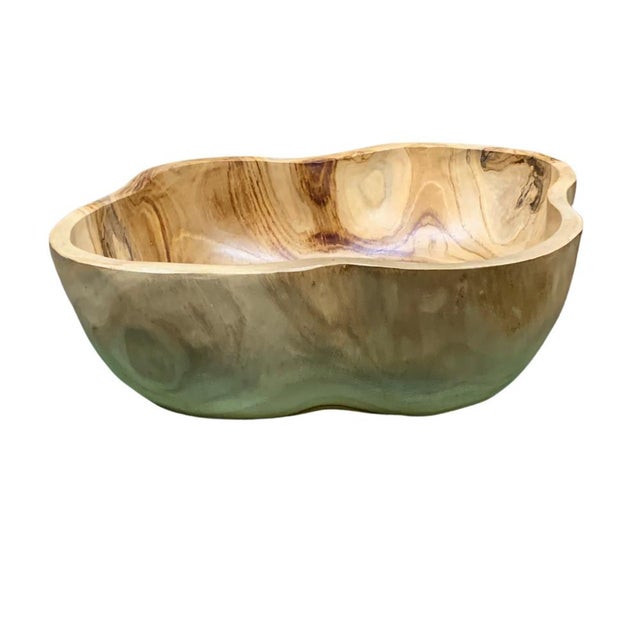 Contemporary Medium Wooden Bowl For Sale - Image 3 of 5