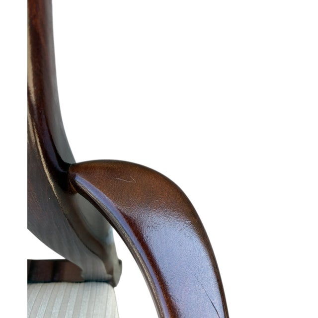 Pair Thomasville Collectors Cherry Queen Ann Dining Room Side Armchair 1990s For Sale - Image 15 of 16
