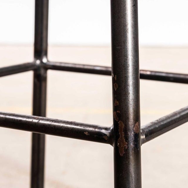 Vintage Industrial French Stacking High Stool in Steel from Mullca, 1950s For Sale - Image 8 of 9