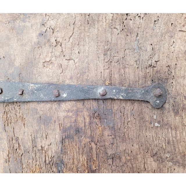 Antique Oak Chest with Original Iron Hardware, 1700s For Sale - Image 11 of 18