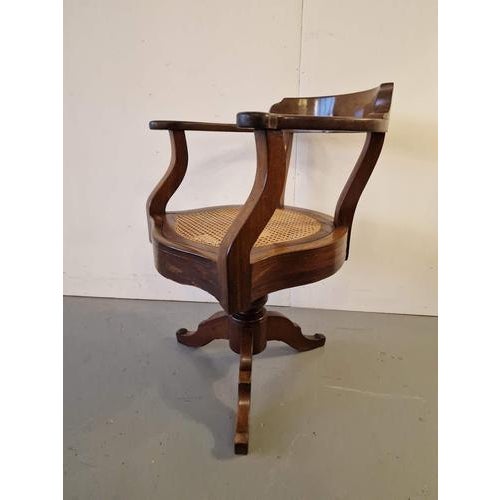 Vintage French Desk Chair in Mahogany For Sale - Image 5 of 5